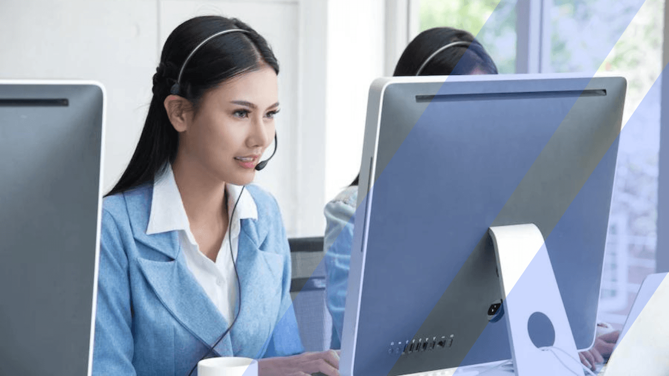 call center asian woman