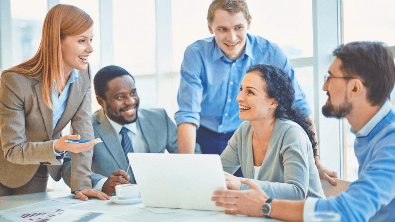 A group of executives during a discussion