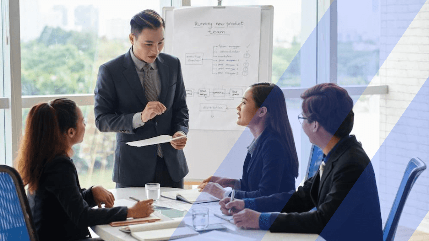 A group of professionals in a meeting